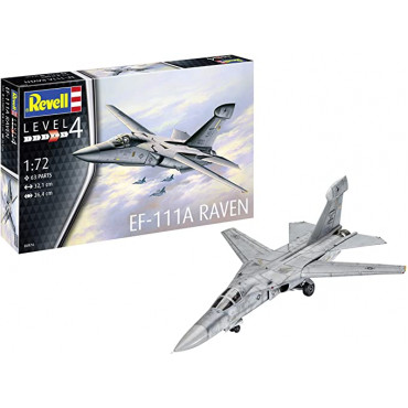 KIT PARA MONTAR REVELL AVIÃO EF-111A RAVEN 1/72 63 PEÇAS REV 04974